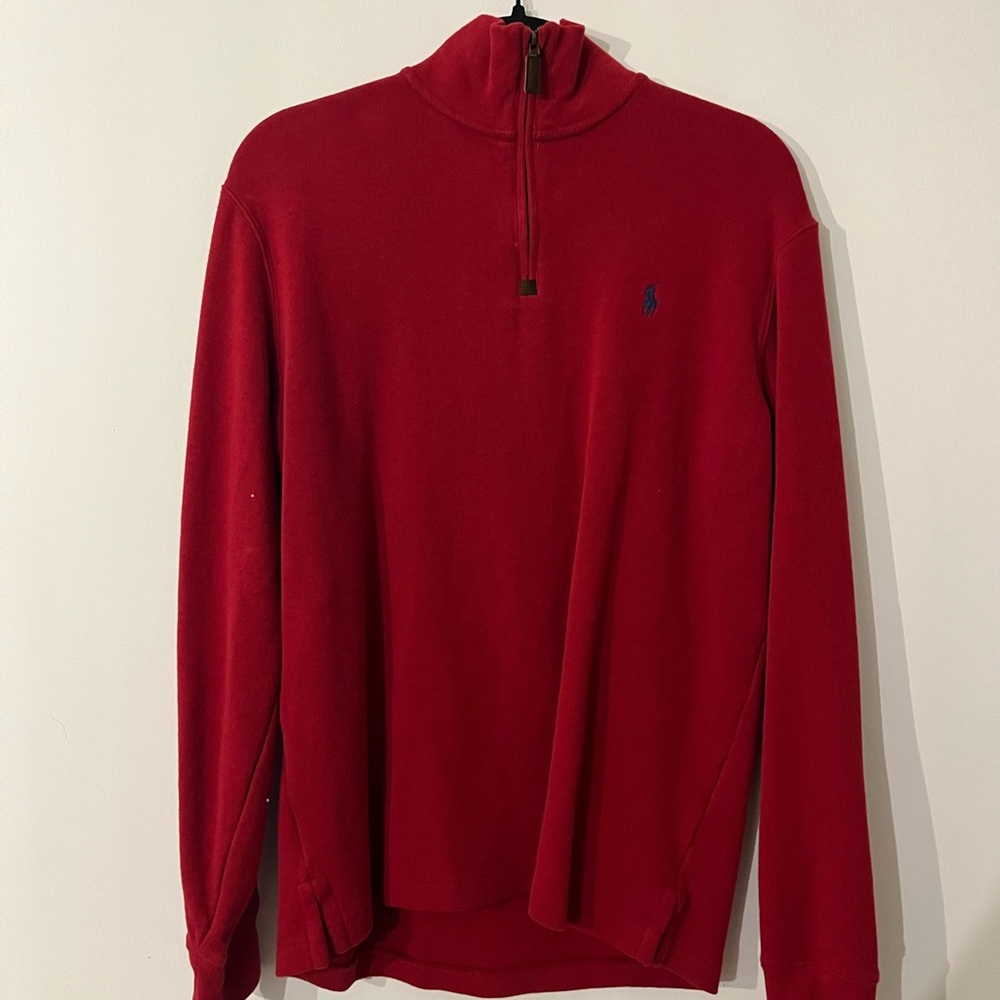 Red Ralph Lauren Sweater 1/4 zip